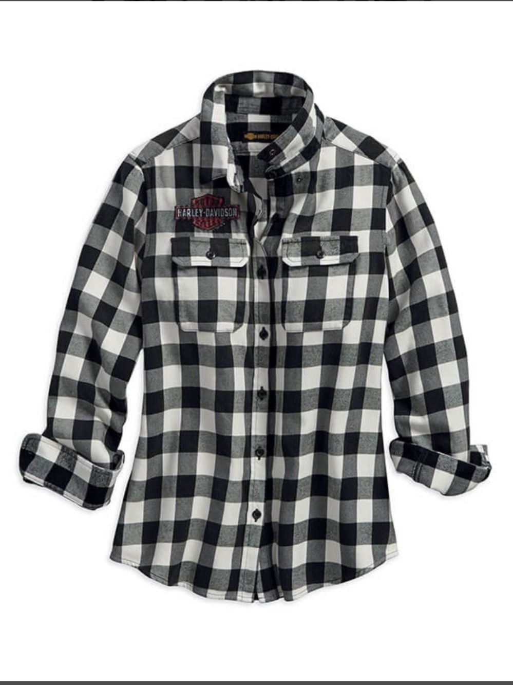 Harley Davidson Women’s Buffalo Plaid V T-Twin Eagle Flannel Shirt size 2XL NWT